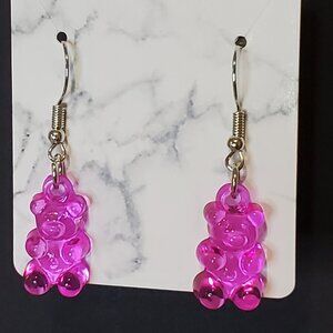 Gummy Bear Earrings - DARK PINK